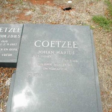COETZEE Johan Marius 1960-1981