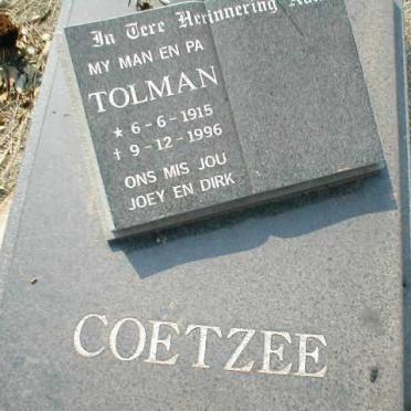 COETZEE Tolman 1915-1996