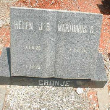 CRONJE Marthinus C. 1926- &amp; Helen J.S. 1929-1973
