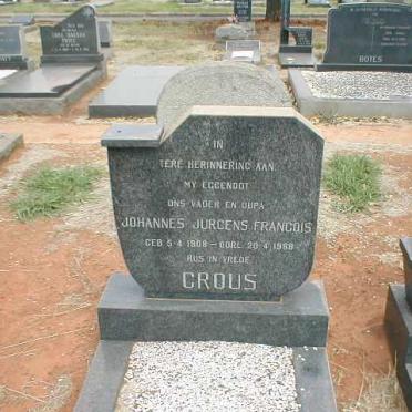 CROUS Johannes Jurgens Francois 1908-1968