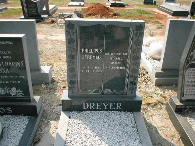 DREYER Phillipus Jeremias 1925-199?