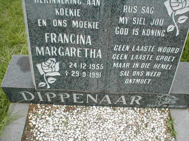 DIPPENAAR Francina Margaretha 1955-1991