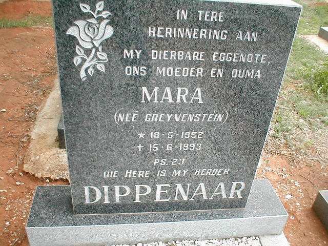 DIPPENAAR Mara nee GREYVENSTEIN 1952-1993