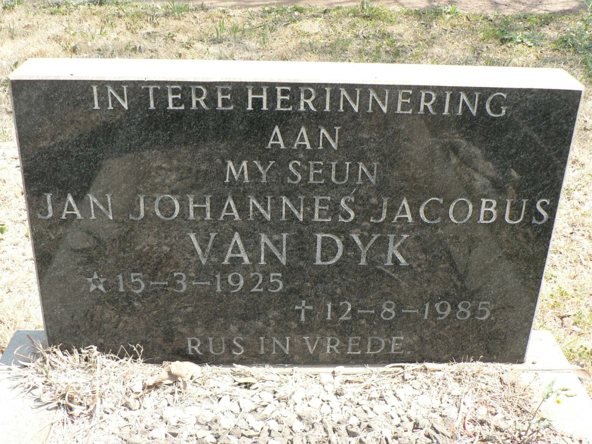 DYK Jan Johannes Jacobus, van 1925-1985