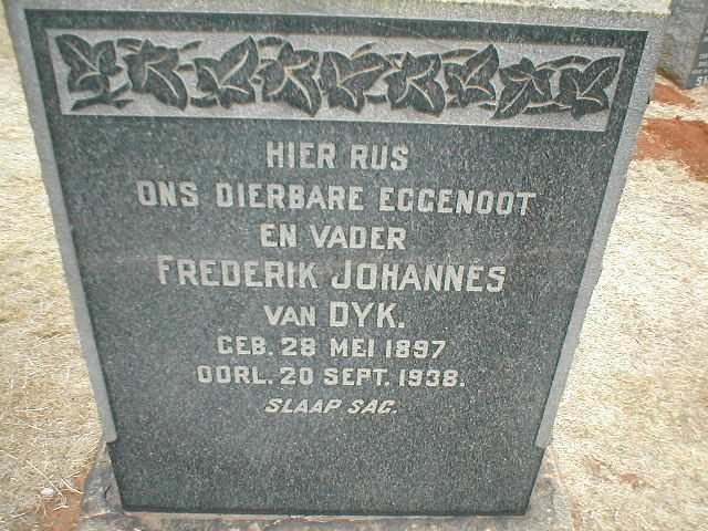 DYK Frederik Johannes, van 1897-1938