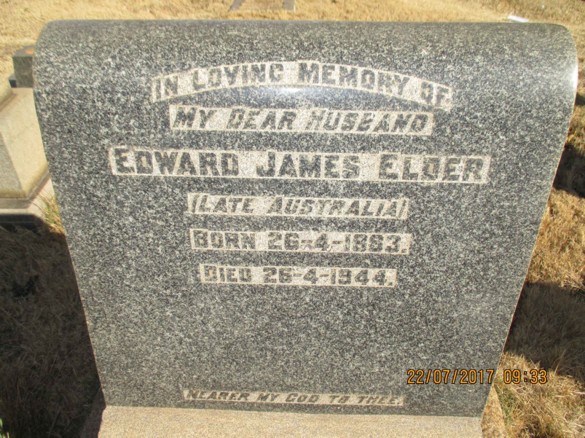 ELDER Edward James 1883-1944