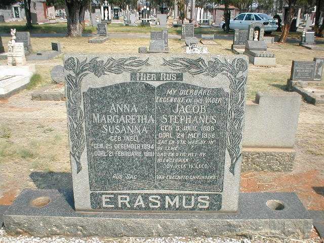 ERASMUS Jacob Stephanus 1889-1956 &amp; Anna Margaretha Susanna NEL 1894-1981