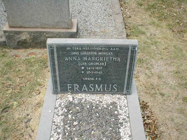 ERASMUS Anna Margrietha nee GROBLER 1897-1949