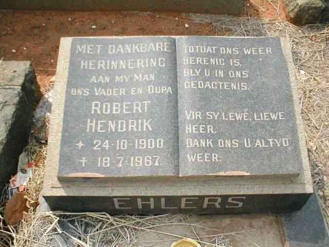 EHLERS Robert Hendrik 1900-1967