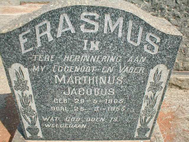 ERASMUS Marthinus Jacobus 1905-1955