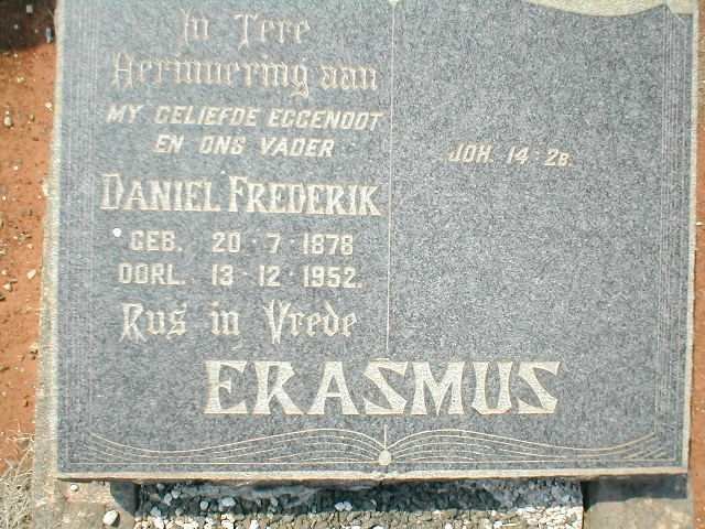 ERASMUS Daniel Frederik 1878-1952