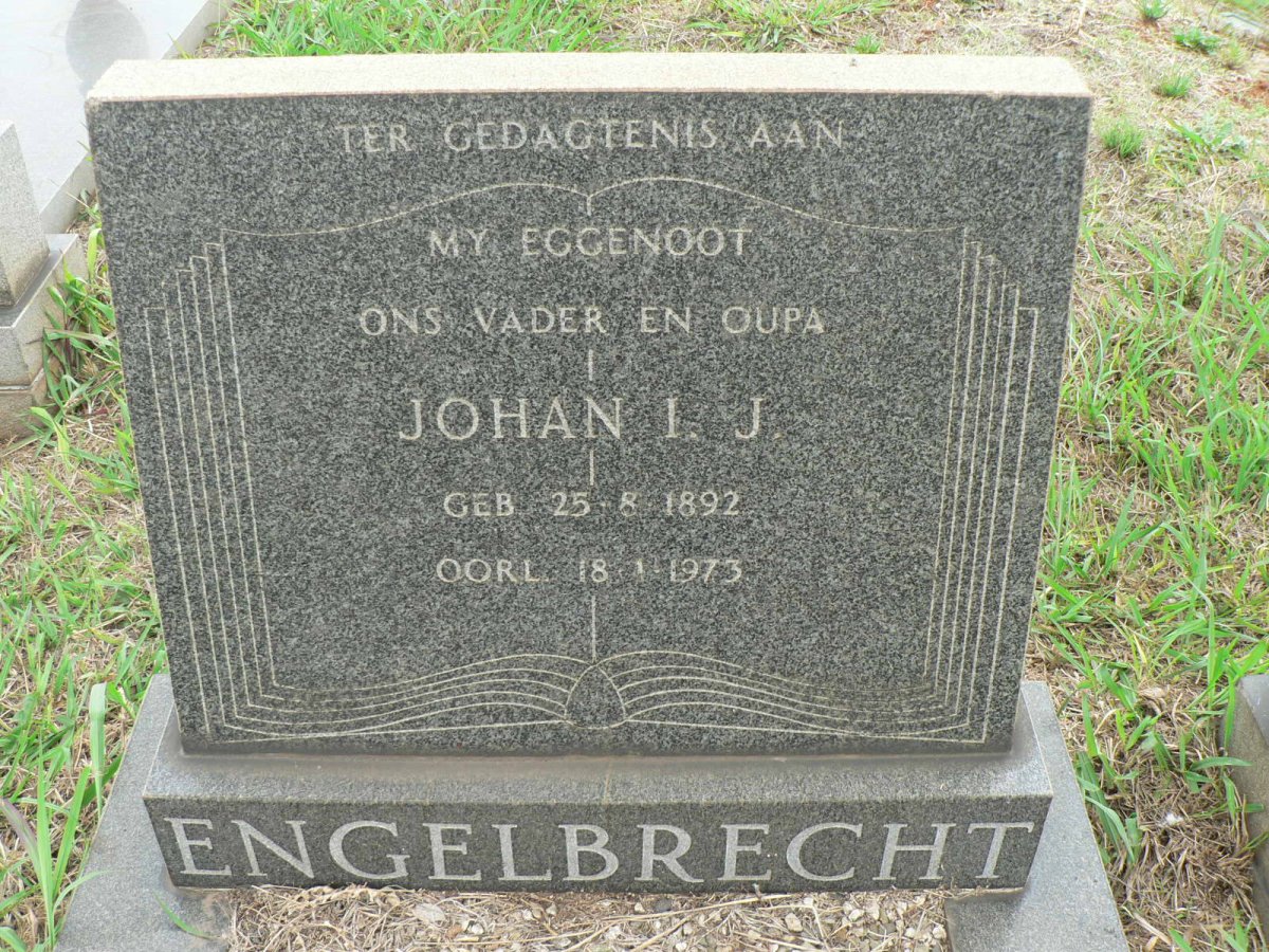 ENGELBRECHT Johan I.J. 1892-1973