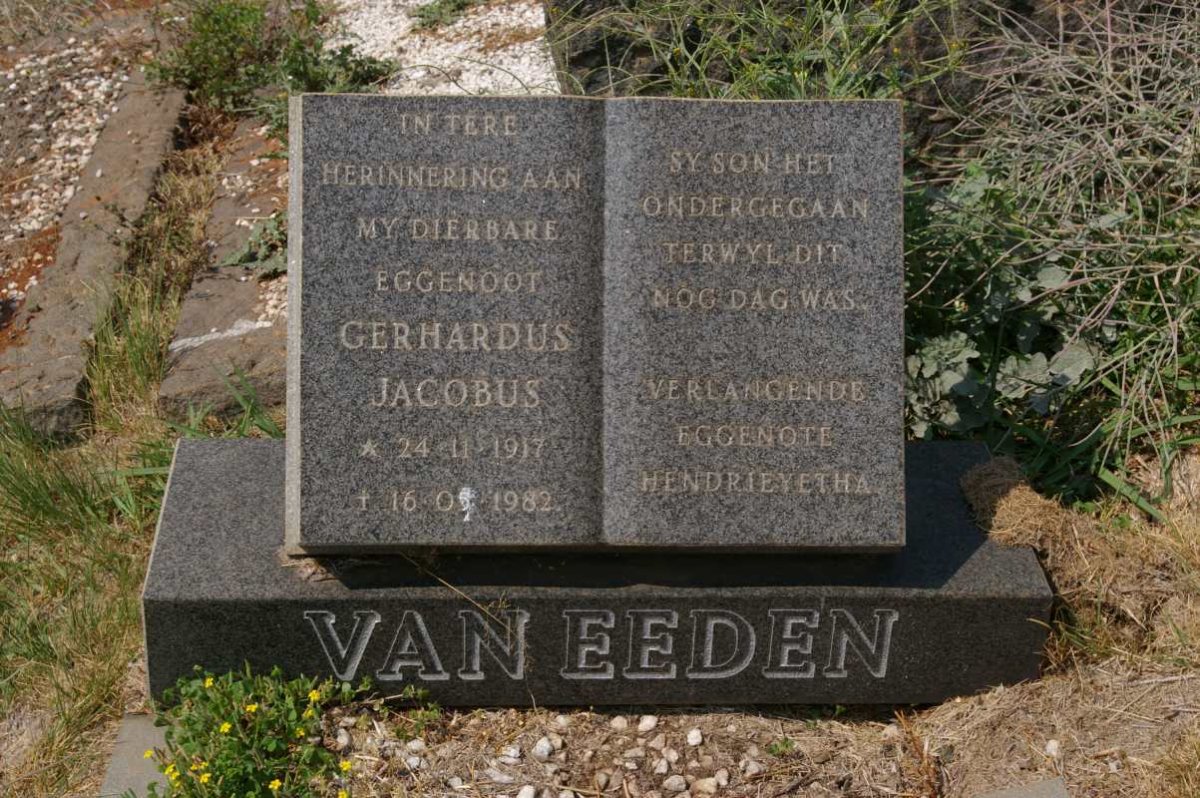 EEDEN Gerhardus Jacobus van 1917-1982