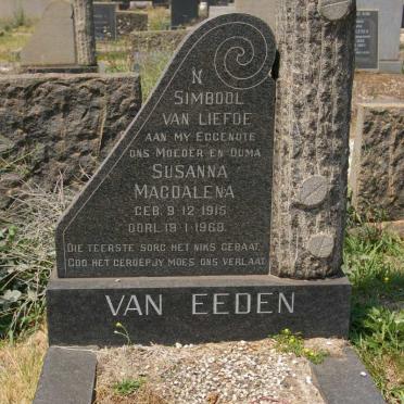 EEDEN Susanna Magdalena, van 1915-1968