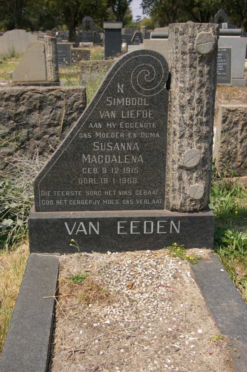 EEDEN Susanna Magdalena, van 1915-1968