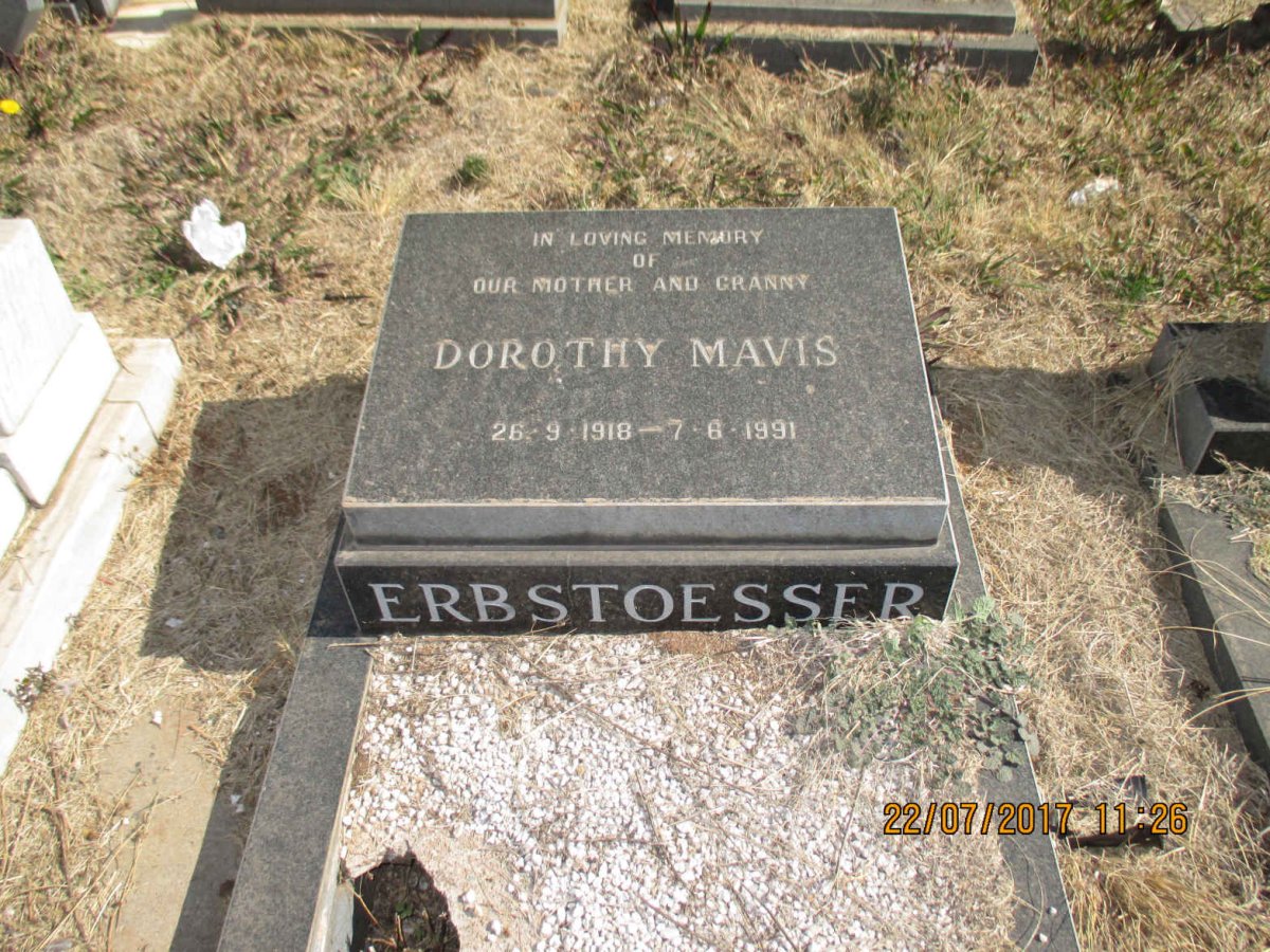 ERBSTOESSER Dorothy Mavis 1918-1991