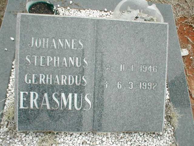 ERASMUS Johannes Stephanus Gerhardus 1946-1992