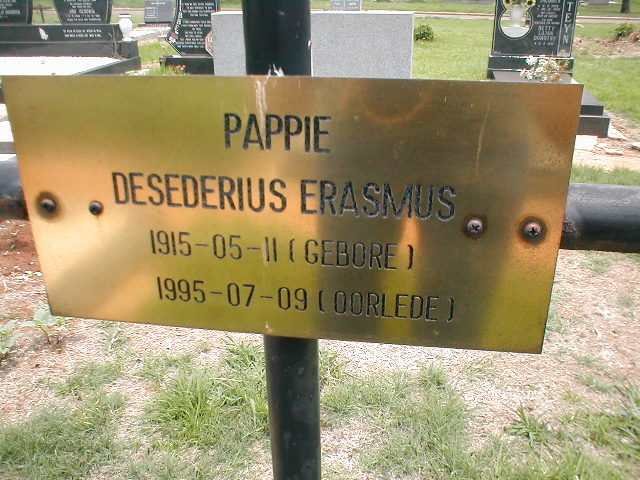 ERASMUS Desederius 1915-1995