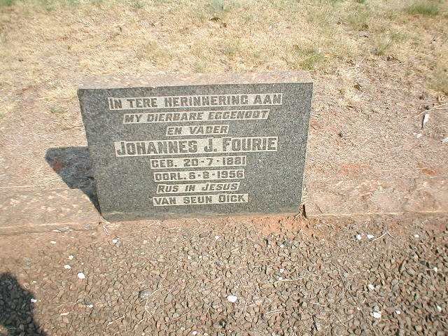 FOURIE Johannes J. 1881-1956
