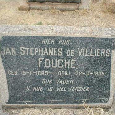 FOUCHÉ Jan Stephanes de Villiers 1869-1935