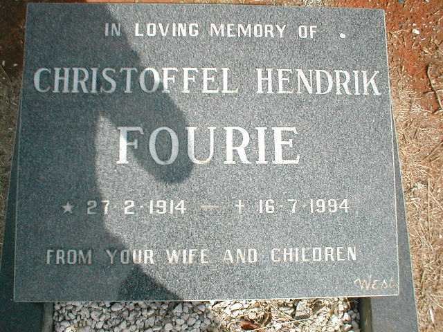 FOURIE Christoffel Hendrik 1914-1994