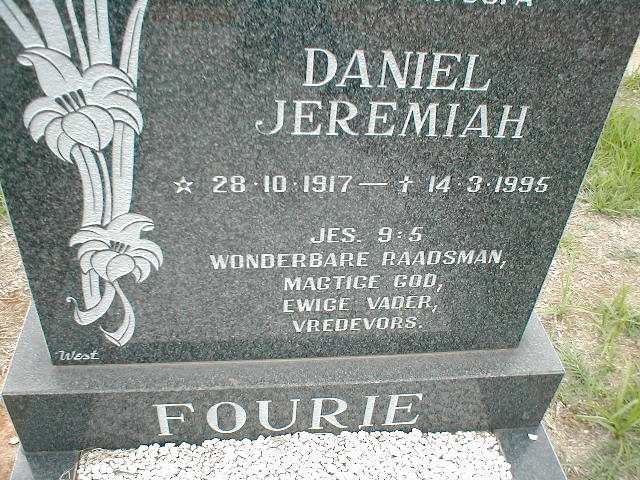 FOURIE Daniel Jeremiah 1917-1995