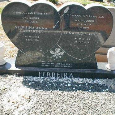 FERREIRA Ignatius Wilhelm 1919-1974 &amp; Stephina Anna Catharina 1918-1984