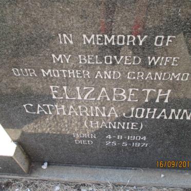 FEDDERN Elizabeth Catharina Johanna 1904-1971
