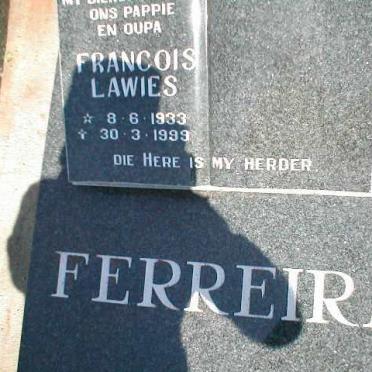 FERREIRA Francois Lawies 1933-1999