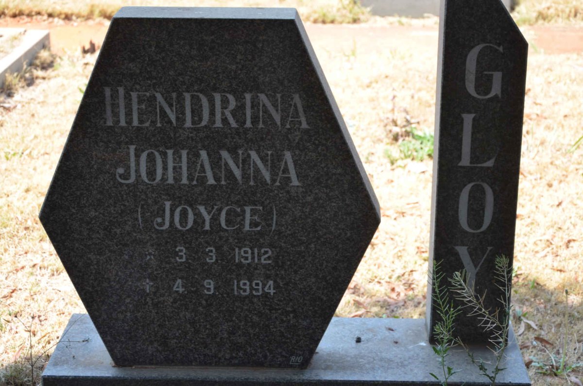 GLOY Johannes Jacobus 1905-1986 &amp; Hendrina Johanna 1912-1994