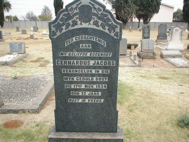 JACOBS Gerhardus -1934