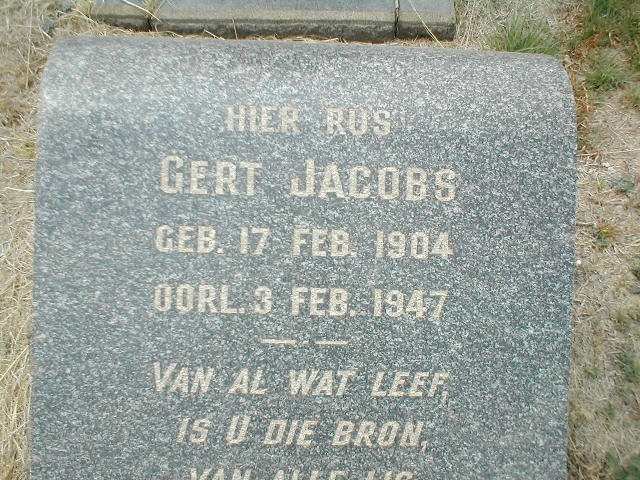 JACOBS Gert 1904-1947