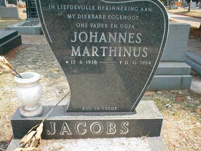 JACOBS Johannes Marthinus 1938-1984