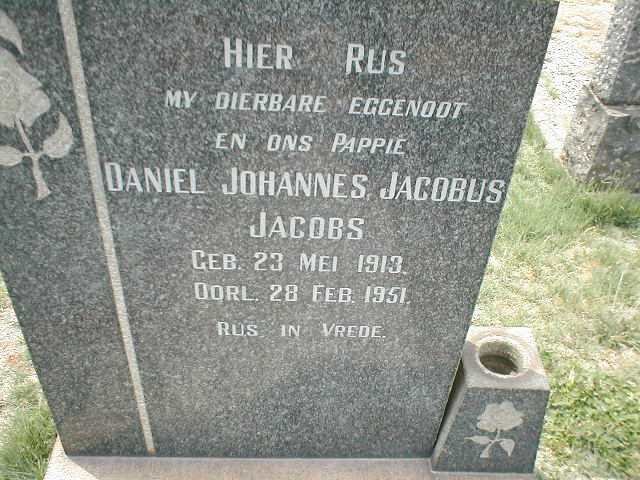 JACOBS Daniel Johannes Jacobus 1913-1951