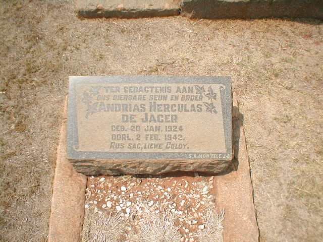 JAGER Andrias Herculas, de 1924-1942