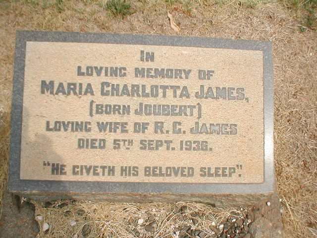 JAMES Maria Charlotta nee JOUBERT -1936