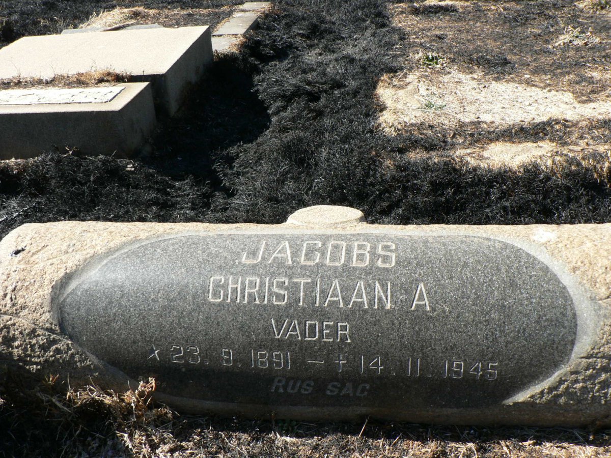 JACOBS Christiaan A. 1891-1945