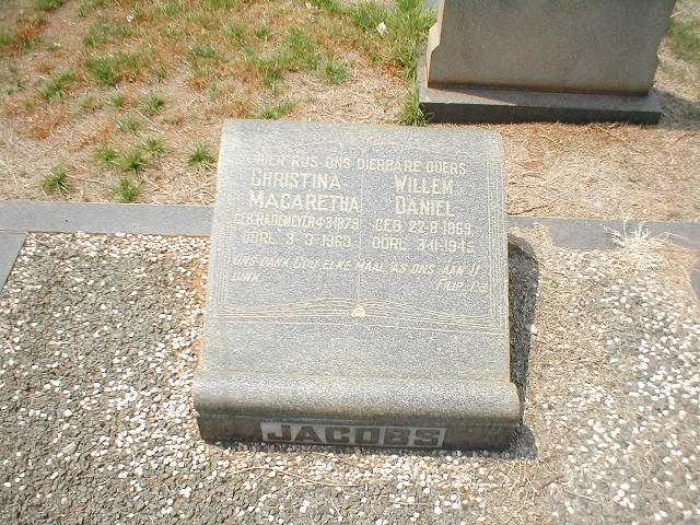 JACOBS Willem Daniel 1869-1945 &amp; Christina Margaretha RADEMEYER 1879-1963