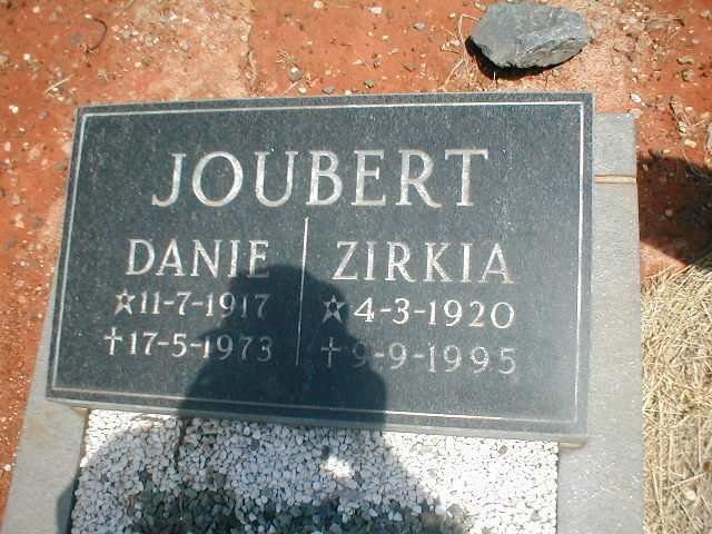 JOUBERT Danie 1917-1973 &amp; Zirkia 1920-1995