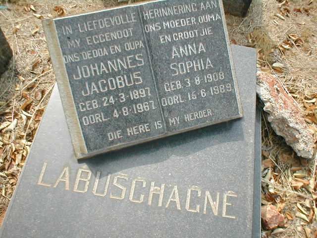 LABUSCHAGNE Johannes Jacobus 1897-1967 &amp; Anna Sophia 1908-1989