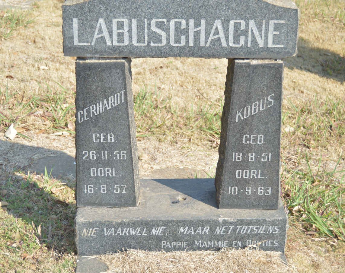 LABUSCHAGNE Kobus 1951-1963 :: LABUSCHAGNE Gerhardt 1956-1957