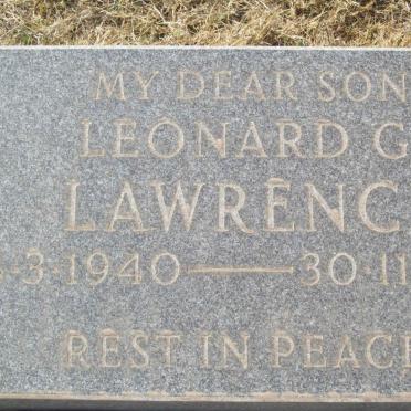 LAWRENCE Leonard G. 1940-197?