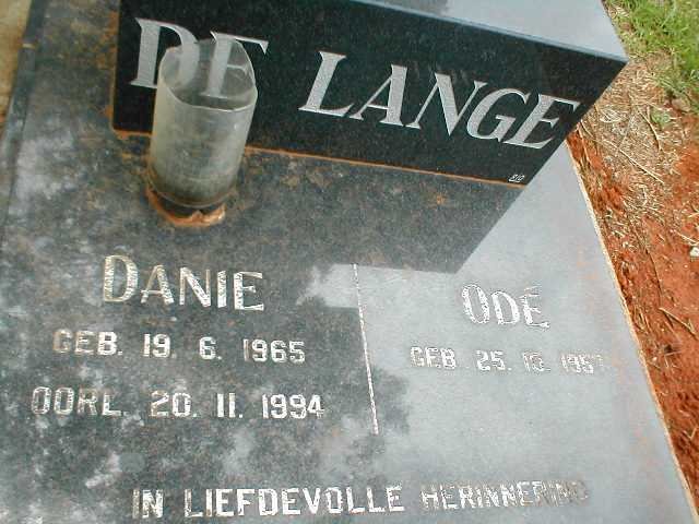 LANGE Danie, de 1965-1994 &amp; Odé 1957-