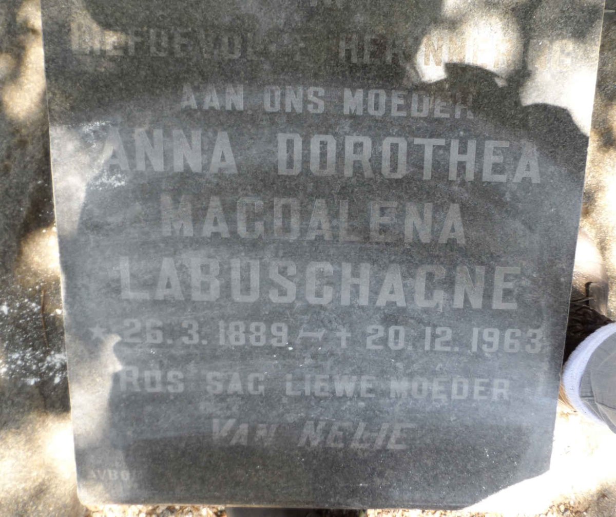 LABUSCHAGNE Anna Dorothea Magdalena 1889-1963