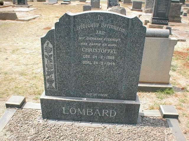 LOMBARD Christoffel 1886-1944