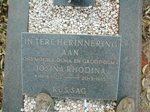 KRIEL Josina Rhodina 1902-1985