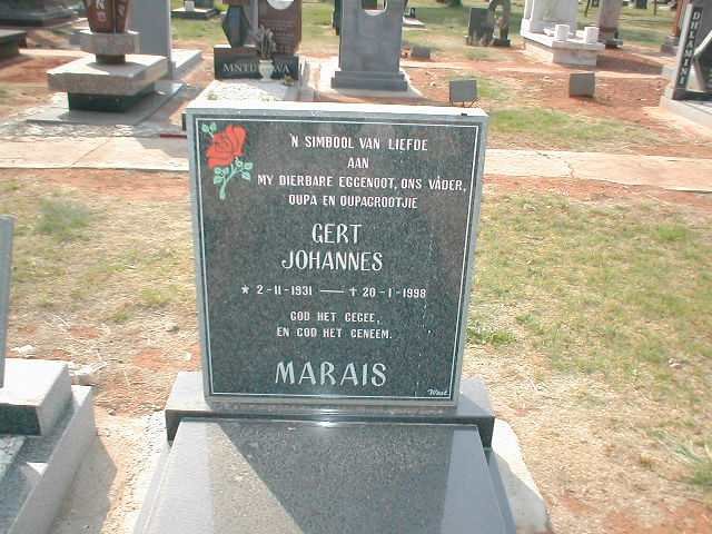 MARAIS Gert Johannes 1931-1998