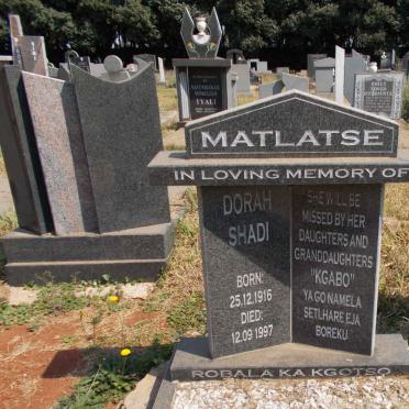 MATLATSE Dorah Shadi 1916-1997