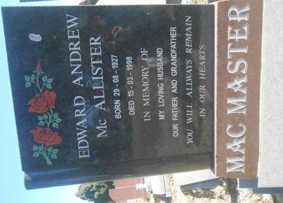 MacMASTER Edward Andrew Mc Allister 1927-1998