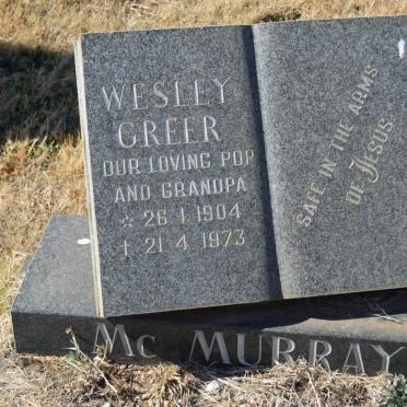 McMURRAY Wesley Creer 1904-1973